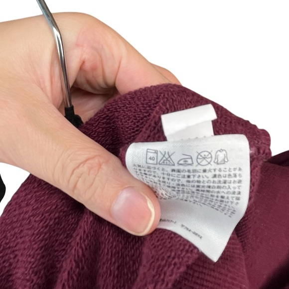 UNIQLO Vintage Peanuts Snoopy Maroon Long Sleeved Hoodie Sweatshirt Dress - Picture 6 of 8